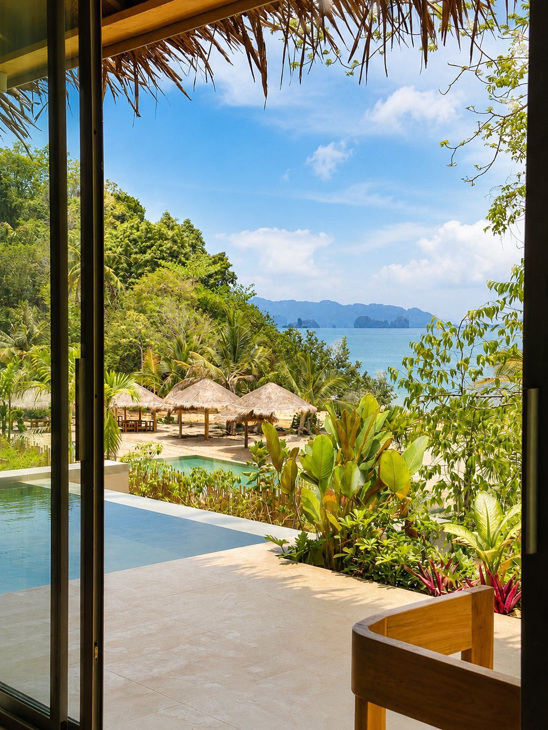 Ocean Front Pool Villa — view through to the sea